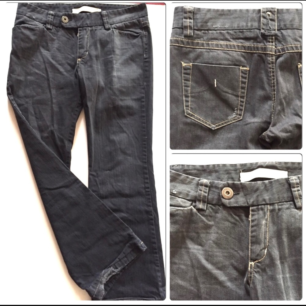 Zara TRF Gray Jeans size 10 bootcut leg cool fit and color